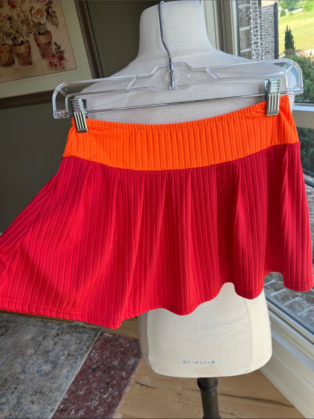 Mini Skirt Bright Orange waistband